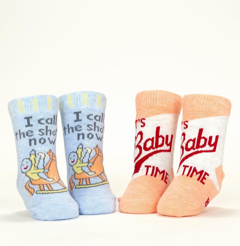 Blue Q Funny Baby Socks 2 Pairs - Gender Neutral Cute Baby Socks for 0-12 Months, Organically Grown Cotton, Newborn Essential - Image 2
